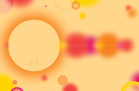 stylized artwork of two people doing yoga poses